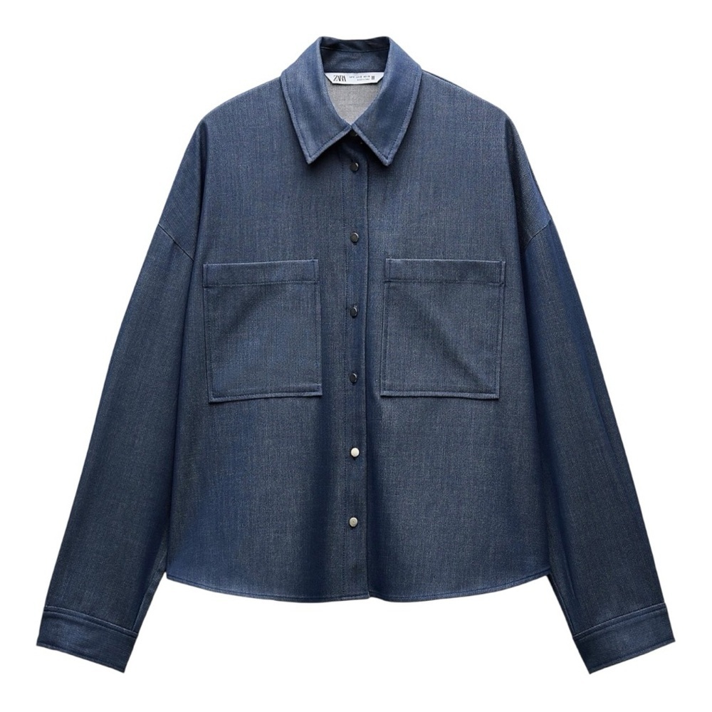 Zara Women's Dark Blue Jean Jacket